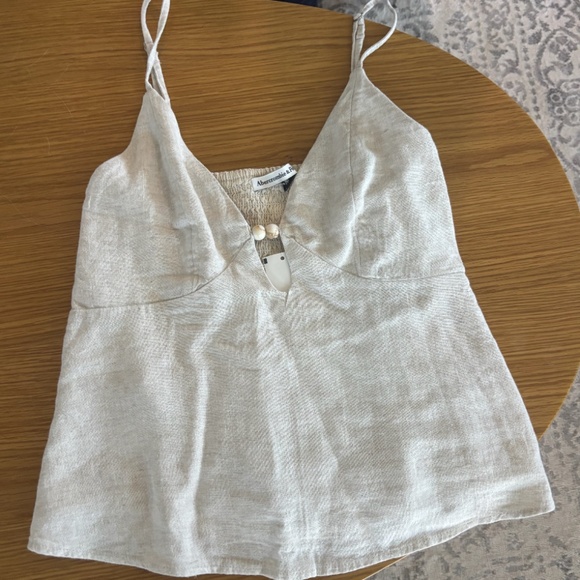 Abercrombie Linen Blend Beaded Cami - Picture 2 of 3